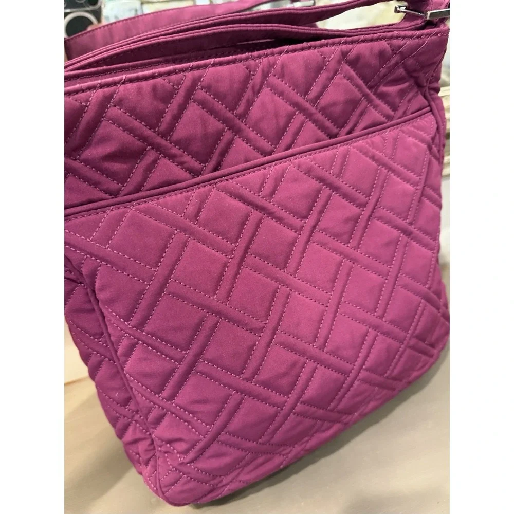 Vera Bradley Plum/Berry Double Zip Crossbody Mailbag  & Turn Lock Wallet Retired